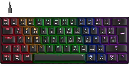 Atmos RGB Rainbow - Gaming Toetsenbord - Compact - Mechanisch - Staalplaat