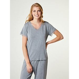 CCDK Copenhagen CCDK Jordan T-shirt met korte mouwen voor dames, grijs gemêleerd pajama top, groot