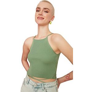 Trendyol Dames Mint-opknoping gebreide blouse Blouse, Small
