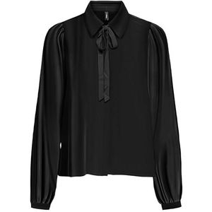 ONLALMA Life VIS L/S Felina Shirt SOLID, zwart, XS