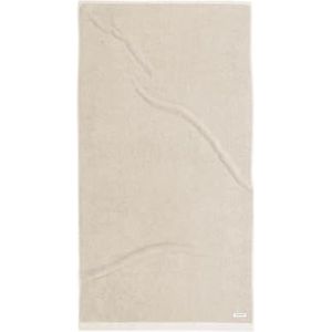 TOM TAILOR Douchehanddoek, 70 x 140 cm, 100% katoen/badstof, met twee hangers en label met logo, Color Bath Towel beige (sunny Sand)