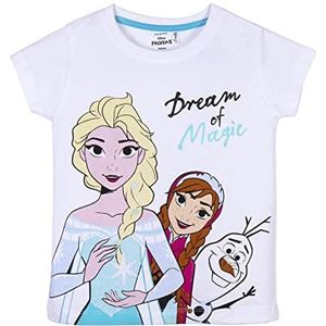 CERDÁ LIFE'S LITTLE MOMENTS Meisjespak met 2 T-shirts met korte mouwen ELSA, Anna en Olaf van ijskoningin 2 ideaal voor de zomer | T-shirts katoen 100% van Disney officieel gelicentieerd wit, normaal