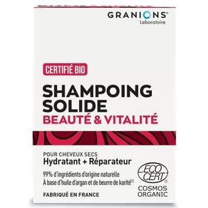 GRANIONS - Solide schoonheid en vitaliteit, biologisch gecertificeerd – voor droog haar – met arganolie – 99% ingrediënten van natuurlijke oorsprong – gemaakt in Frankrijk