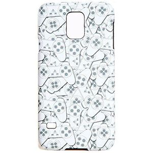 SONY Playstation Controller All-Over Patroon Cover Case voor Samsung S5 - Wit/Grijs
