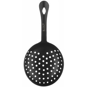 HENDI Julep cocktailzeef, BarUp, voor het zeven van ijs, fruit en kruiden, met handgreep, cocktail strainer, barzeef, poedercoating, 160x75x(H)20mm, roestvast staal, zwart