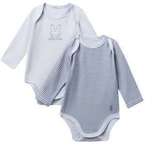 United Colors of Benetton Set van 2 body's, Blauw, 68 cm