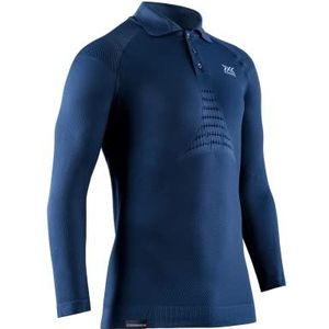 X-Bionic Heren Invent 4.0 Travel Polo Shirt lange mouwen, marineblauw/blauw, L, marine/Blauw, L