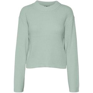 VERO MODA VMHILDE LS ronde hals korte trui GA NOOS, Silt Green., L