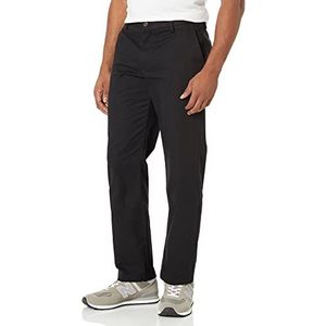 Amazon Essentials Heren Standaard Straight-Fit kreukbestendige platte Chino Pant, True Black, 38W x 34L