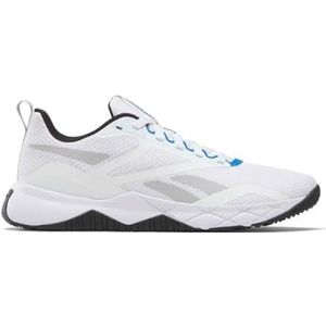 Reebok NFX Trainer sneakers voor heren, wit/zwart/optimum blue, 39 EU, Wit Zwart Optimaal Blauw, 39 EU