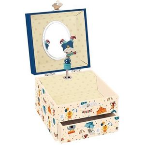 Trousselier 6260614 Children's Jewellery Box Flower Fairy Music Box with Music and Dance Figure, Luminous Pink