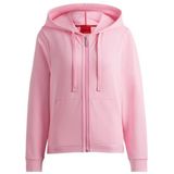 HUGO Dames Sporty Logo Loungewear_Jacket, Medium Pink664, S