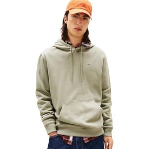 TOMMY JEANS - TJM REG S FLAG HOODIE - Sweatshirt - Utility Sage - Met Geborduurd Merklogo