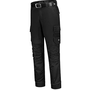 Tricorp 502020 Workwear Twill Cordura Stretch Werkbroek, 65% polyester/35% katoen, 91% nylon/9% elastaan Cordura, 280 g/m², zwart, maat 44