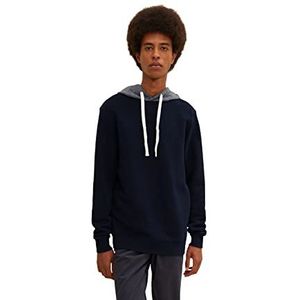 TOM TAILOR Uomini Basic hoodie sweatshirt 1032998, 10668 - Sky Captain Blue, S