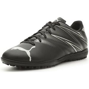PUMA Attacanto Turf Trainer Sneakers voor heren, zwart-zilver mist, 46,5 EU, Puma zwart, zilver, mist, 46.5 EU