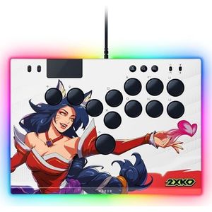 Razer Kitsune 2XKO Edition - Optische arcade-controller met alle knoppen voor PS5 en pc - Layout met 4 nauwkeurige bewegingsknoppen - Vlakke lineaire optische schakelaars - Draagbare behuizing | 2XKO