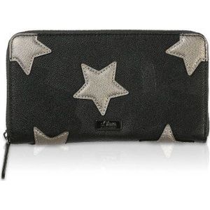 s.Oliver (Bags Leather Wallet 39.311.93.5416, dames portemonnees 19x10x2 cm (B x H x D), Schwarz Schwarz 9999