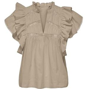 Onlsunny Capsl Frill Top WVN Noos, Humus, XXS