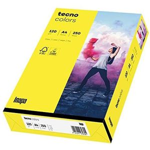 inapa gekleurd printerpapier, gekleurd papier tecno Colors: 120 g/m², A4, 250 vel, geel