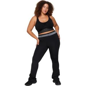 Trendyol Vrouwen normale taille normale plus grootte joggingbroek, zwart, 3XL, Zwart, 3XL Grote maten