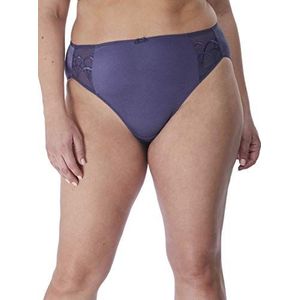 Elomi Women's Plus Size Cate Embroidered Briefs, Denim, L