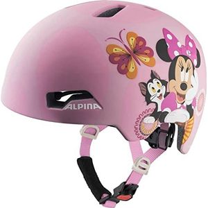 ALPINA HACKNEY Disney Fietshelm voor kinderen, licht, onbreekbaar en optimaal geklimatiseerde Disney fietshelm met achteraf uitbreidbare led, voor kinderen, Minnie Mouse, 51-56 cm