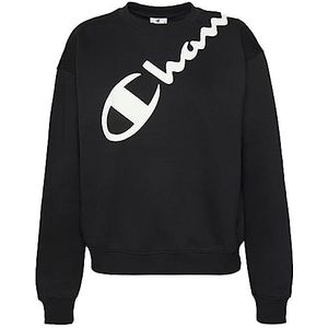 Champion American Classics Maxi-Logo Sweatshirt, Zwart, M voor dames
