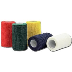 Previs - Previcoesiva XL, gekleurde coherente elastische maandverband, gemengde kleuren (rood, groen, blauw, geel, wit, 2 per kleur), afmetingen 4 m x 6 cm, verpakking van 10 stuks.