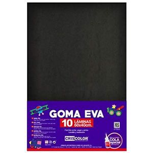 CRISCOLOR EVA-rubber, 40 x 60 cm, zwart, 10 stuks