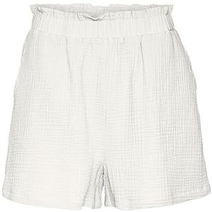 VERO MODA Vmnatali Hw Noos Shorts voor dames, wit (snow white), M