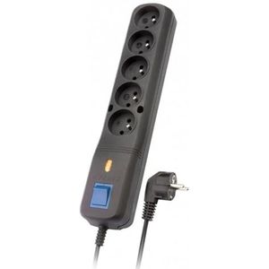 Lestar 5W LV-530WA, surge protector, 2,5m, zwart (LV-530W G-A K.:CZ 2,5M)
