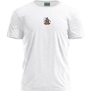 Bona Basics, Digitaal bedrukt basic T-shirt voor heren,% 100 katoen, wit, casual, heren bovenstuk, maat: M, wit, M