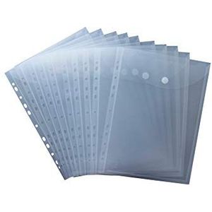 EXXO by HFP 35461 brochurehoes met klep en afplakrand, 10 stuks, 310 x 235 mm, transparant natuur
