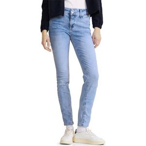 Street One Dames jeansbroek slim en high, Heavy Indigo Bleach, 26W x 30L