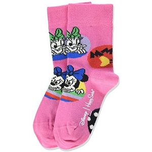 Happy Socks Kids Daisy & Minnie Dot Sock, Kleurrijke en Leuke, Sokken voor kinderen, Blauw-Groente-Roze-Rood-Wit-Geel (7-9Y)