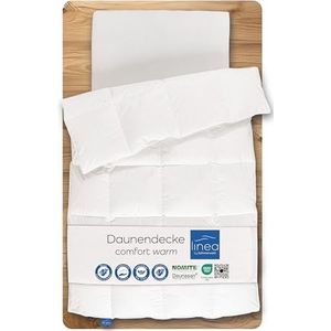 Böhmerwald Comfort donzen dekbed, geschikt voor mensen met een allergie, 90% dons/10% veren, vulgewicht 4 x 6 vierkanten en 4 cm binnenschot, 900 gr., warmteklasse warm, maat 135x200 cm, Oeko-Tex Standard 100