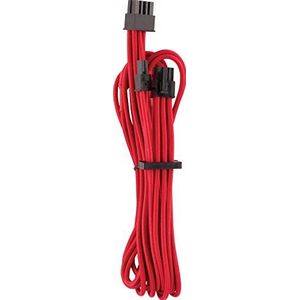 Corsair Premium kabel, 6+2 pin, PCIe, enkele kabel, type 4 (generatie 4-serie), voor voedingen, met ommanteling, rood