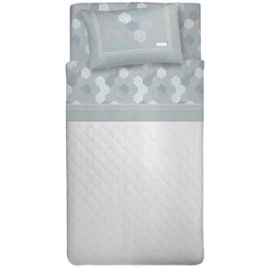 PENSIERI DELICATI Beddengoedset voor eenpersoonsbed, flanel, 100% katoen, warm en zacht, voor eenpersoonsbed 90 x 200 cm, inclusief hoeslaken, dekbedovertrek en 1 kussensloop, vervaardigd in Italië,