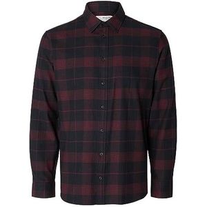 SELETED HOMME Ls Noos Slhslimowen-Flannel Shirt voor heren, Port Royale/Checks: checks, XXL