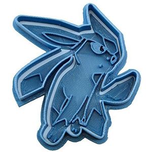 Cuticuter Glaceon Pokemon uitsteekvorm, blauw, 8 x 7 x 1,5 cm