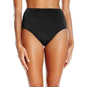 Maxine of Hollywood Women's Standard High Waist Hipster Bikini Swimsuit Bottom, Black, 16