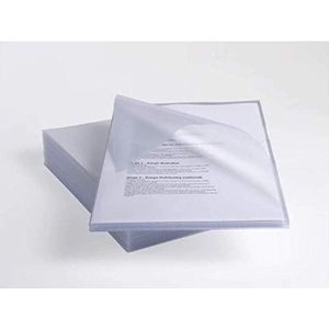 Rexel Nyrex Premium A4 Anti-Slip Document Folder, Clear Reliëf, Extra Sterke 130 mic, Cut Flush, L-Folder, Pack 25, 2102211