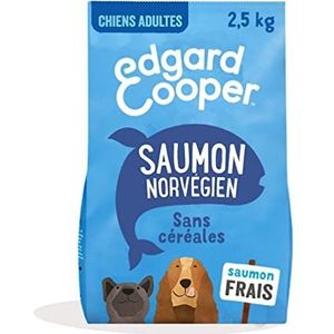 Edgard & Cooper Droogvoer voor honden en volwassenen, zonder granen, natuurlijk voer, 2,5 kg, verse zalm, hypoallergeen, gezonde en lekkere voeding, hoogwaardig eiwit