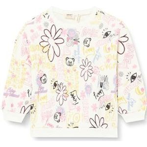 Koton Girls's Medium Rise Pocket Detail Animal Gedrukt Trekkoord Sweatpants Sweatshirt, ecru(010), 5-6 jaar