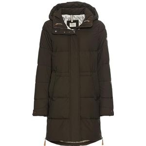 camel active Gewatteerde damesjas met donsachtige vulling, donkergroen, 34