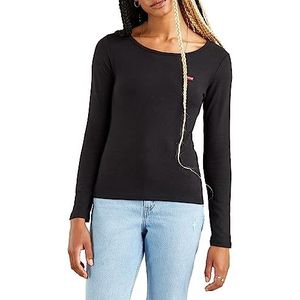 Levi's Long-Sleeve 2-Pack Tee T-shirt Vrouwen, Mineral Black/Mineral Black, XS
