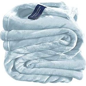 De Witte Lietaer Fleece plaid Cosy - 150 x 200 cm - Ice blue