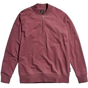 G-STAR RAW Heren Bombeweeter Half Zip T-Shirt, Purple (Vineyard Wine D136-D303), S