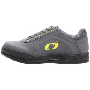 O'NEAL | Mountainbike Schoenen Downhill Freeride | Vegan | SPD Pedal Plate Compatibel, Bovenstuk: Duurzaam en lichtgewicht PU, ademend | SPD V.22 Pinned Shoe | Volwassen | Neon Grijs Geel | 45